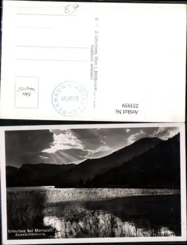 253959,Erlaufsee See Partie b. Mariazell Abendstimmung