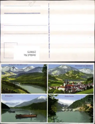 259875,Erlaufsee See b. Mariazell Totale m. Ötscher Hubertussee Ruderboot Mehrbildkarte