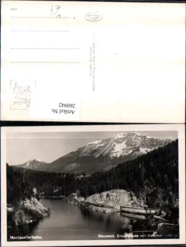 260942,Mariazellerbahn Stauwerk Erlaufklause m. Ötscher Bergkulisse b. Mariazell