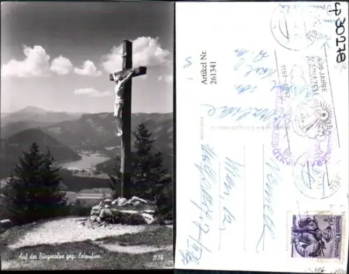261341,Auf d. Bürgeralpe Kreuz geg. Erlaufsee b. Mariazell