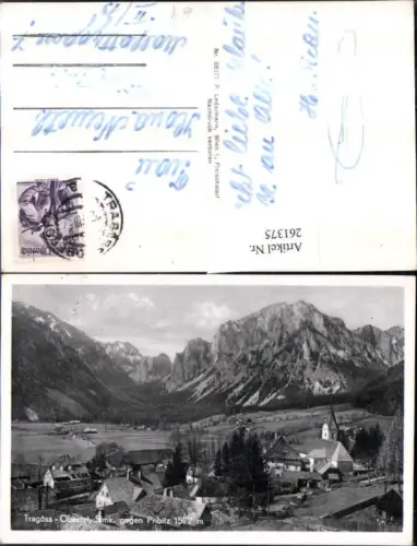 261375,Tragöß-Oberort Totale geg. Pribitz Bergkulisse