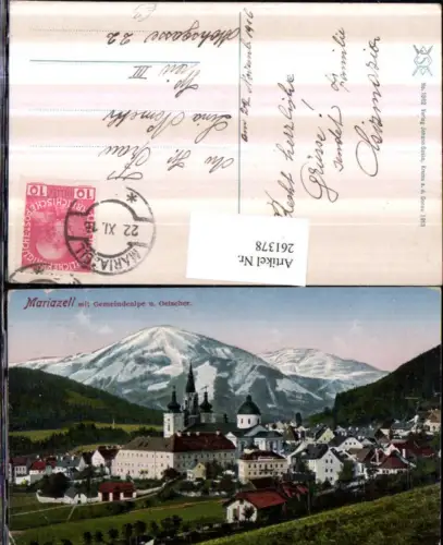 261378,Mariazell Totale m. Gemeindealpe u. Ötscher Bergkulisse