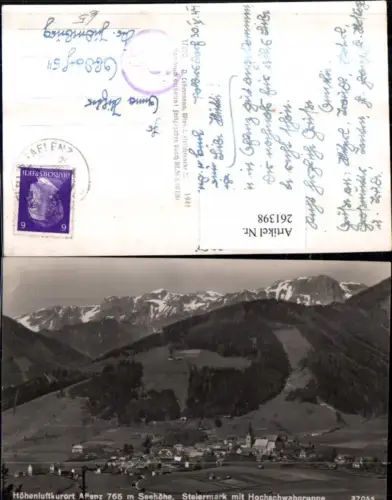 261398,Aflenz Totale m. Hochschwabgruppe Bergkulisse