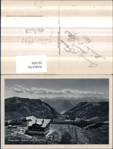 261450,Bürgeralpe Aussicht v. Berg-Hotel Bergkulisse b. Mariazell