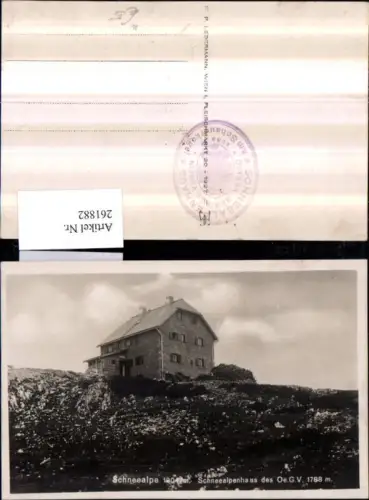261882,Schneealpe Schneealpenhaus b. Altenberg an d. Rax