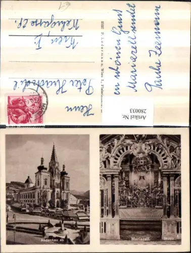 280033,Andenken an Mariazell Kirche Gnadenmutter Mehrbildkarte