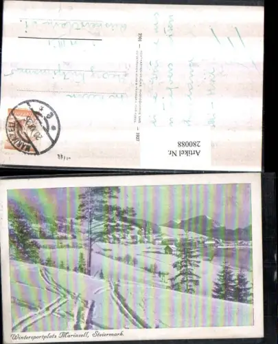 280088,Blick auf Mariazell Totale Bergkulisse Winterbild