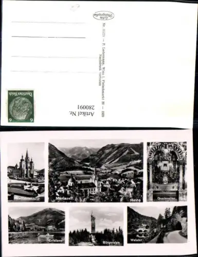 280091,Mariazell Totale Gnadenaltar Kirche Bürgeralpe Walster Erlafsee Erlaufsee Mehrbildkarte