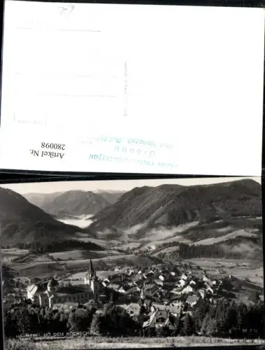 280098,Mariazell Totale m. d. Hochschwab Bergkulisse