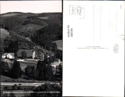280108,Kindererholungsheim Schloss Sommerau b. Spital am Semmering