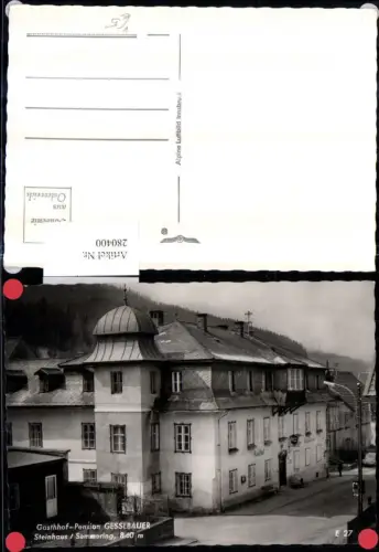 280400,Steinhaus am Semmering Gasthof Pension Gesslbauer pub Alpine Luftbild