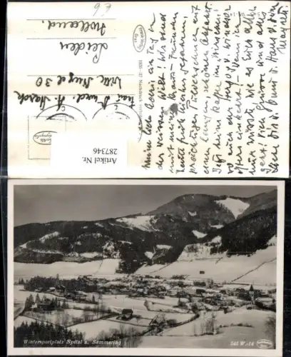 287346,Spital am Semmering Totale Bergkulisse Winterbild