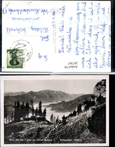 287367,Schneealpe Blick von d. Farfel zur Hohen Veitsch Bergkulisse
