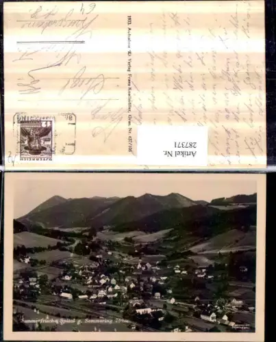 287371,Spital am Semmering Totale Bergkulisse