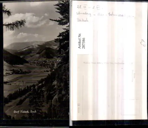 287386,Dorf Veitsch Totale Bergkulisse