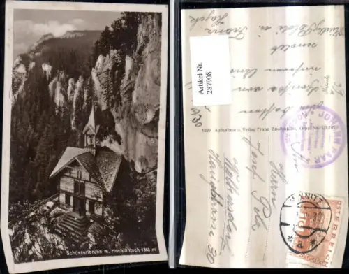 287908,Schüsserlbrunn Kapelle b. Hochlantsch b. Breitenau