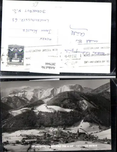 287944,Aflenz Totale m. Hochschwab Bergkulisse Winterbild
