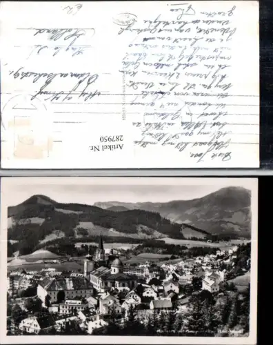 287950,Mariazell Totale m. Gemeindealpe Bergkulisse