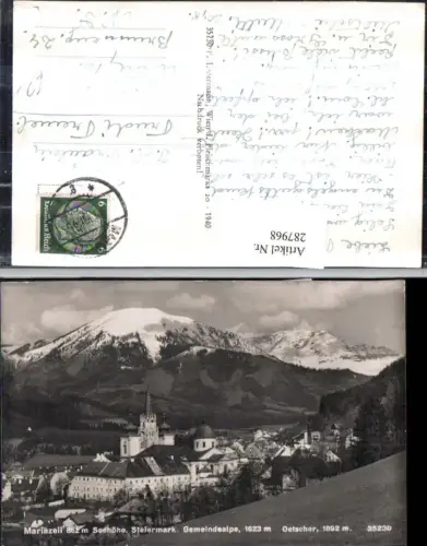 287968,Mariazell Totale m. Gemeindealpe u. Ötscher Bergkulisse