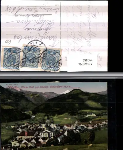 299489,Mariazell Totale geg. Rasing Bergkulisse