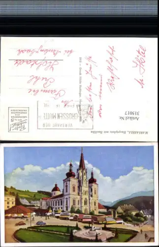 315017,Mariazell Hauptplatz m. Basilika Kirche