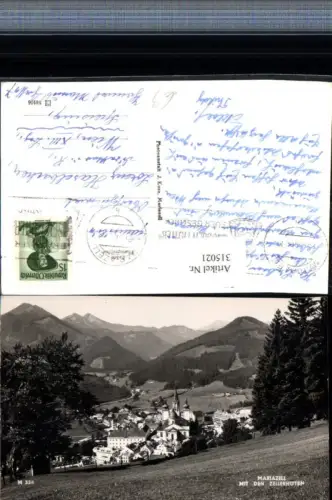 315021,Mariazell Totale m. Zellerhüten Bergkulisse