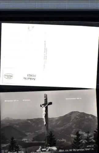 315023,Mariazell Blick von d. Bürgeralpe Kreuz Bergkulisse