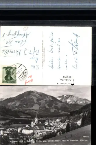 315074,Mariazell Totale geg. Gemeindealpe u. Ötscher Bergkulisse
