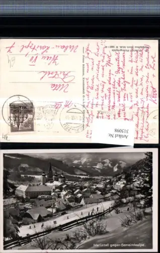 315098,Mariazell Totale geg. Gemeindealpe Winterbild