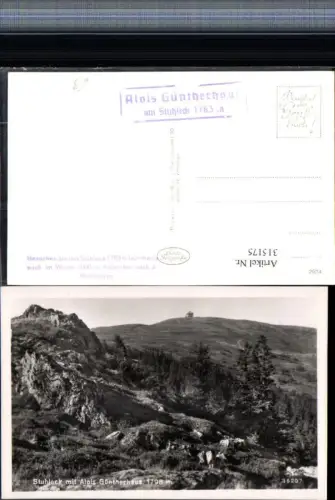 315175,Stuhleck m. Alois Güntherhus Berghütte b. Spital am Semmering