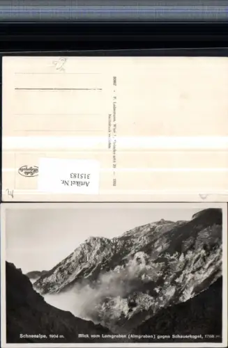 315183,Schneealpe Blick v. Lomgraben geg. Schauerkogel b. Altenberg Bergkulisse