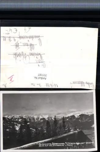 315187,Alpenhotel Bärenkogel b. Mürzzuschlag m. Schneealpe u. Rax Bergkulisse