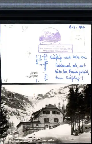 315201,Raxalpe Waxriegelhaus Berghütte b. Kapellen Winterbild