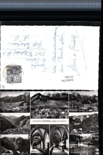 315209,Neuberg an d. Mürz Totale Krampen Karlgraben Stiftskirche Gasthaus Mehrbildkarte