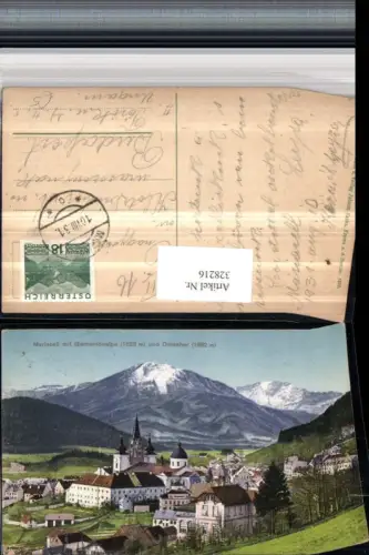 328216,Mariazell Totale m. Gemeindealpe u. Ötscher Bergkulisse
