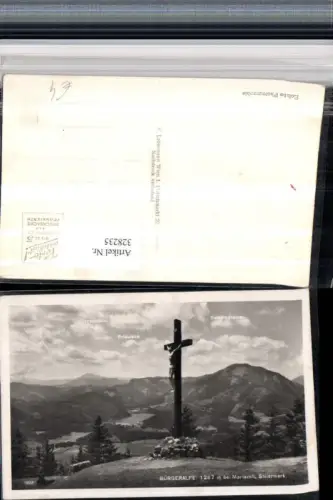 328235,Bürgeralpe b. Mariazell Kreuz Bergkulisse