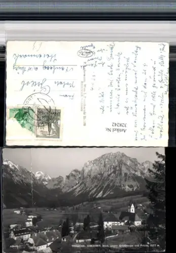 328242,Tragöß-Oberort Totale geg. Grießmauer u. Pribitz Bergkulisse