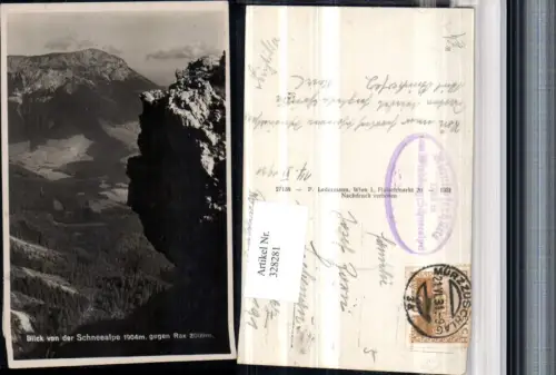 328281,Blick von d. Schneealpe geg. Rax b. Kapellen Bergkulisse