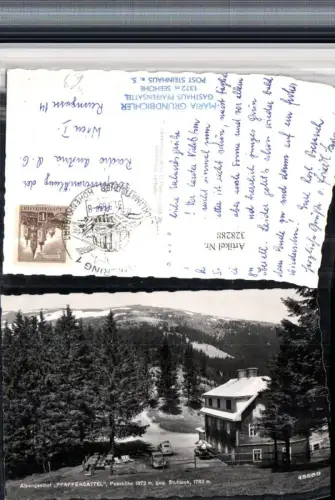 328288,Alpengasthof Pfaffensattel b. Spital am Semmering geg. Stuhleck Bergkulisse