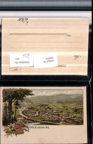 328292,Litho Gruß aus Mürzzuschlag Totale