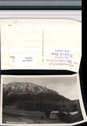 328306,Alpengastwirtschaft Moasserhof an d. Rax b. Kapellen Bergkulisse