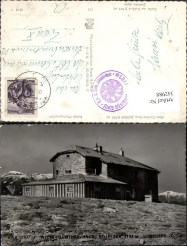 342988,Rax Alois-Günther-Haus Berghütte m. Stuhleck u. Schneeberg b. Spital am Semmering