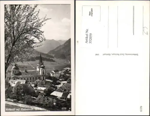 352059,Mariazell Teilansicht Kirche m. Hochschwab