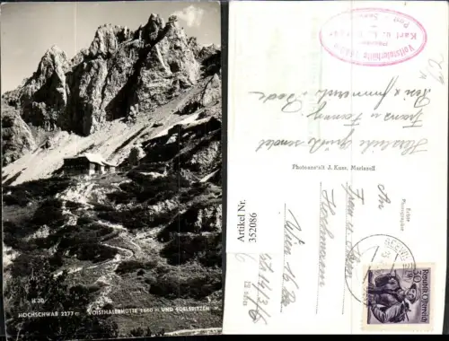 352086,Hochschwab Voisthalerhütte Berghütte b. Thörl m. Edelspitzen Bergkulisse