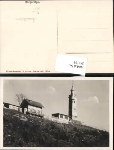 352101,Foto AK Bürgeralpe b. Mariazell Aussichtsturm