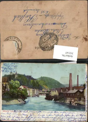 352147,Bruck an d. Mur Teilansicht Fluss