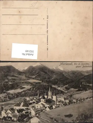 352149,Mariazell Totale geg. Zellerhüte Bergkulisse