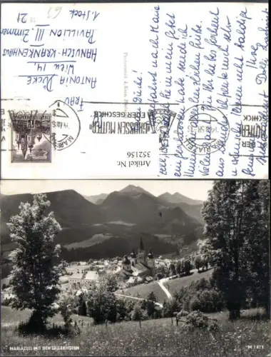 352156,Mariazell Totale m. Zellerhüten Bergkulisse