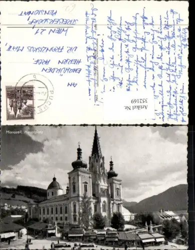 352169,Mariazell Hauptplatz m. Kirche