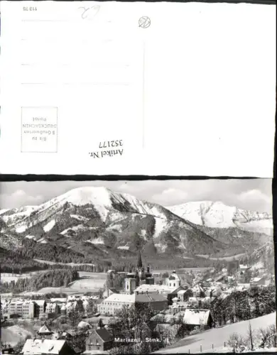 352177,Mariazell Totale Bergkulisse Winterbild